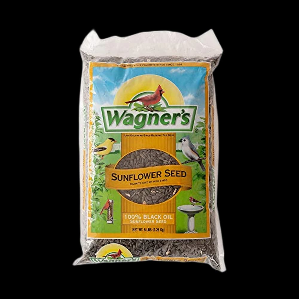 Wagner's 52023 Black Oil Sunflower Seed Wild Bird Food, 5-Pound Bag